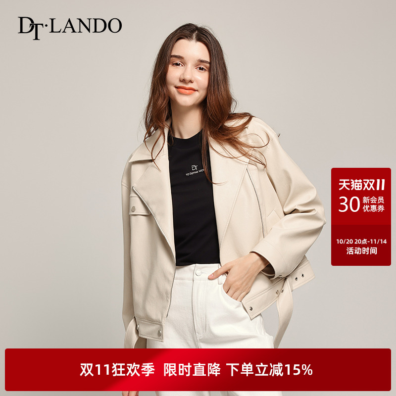 DT·LANDO短款休闲皮衣