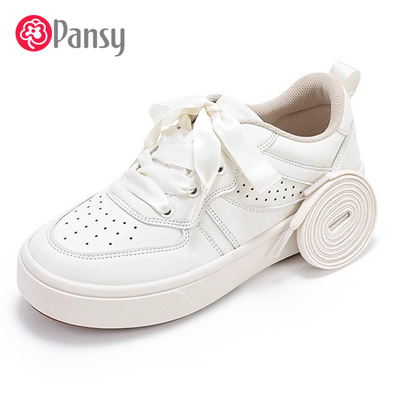 Pansy日本秋季小白鞋简约新款