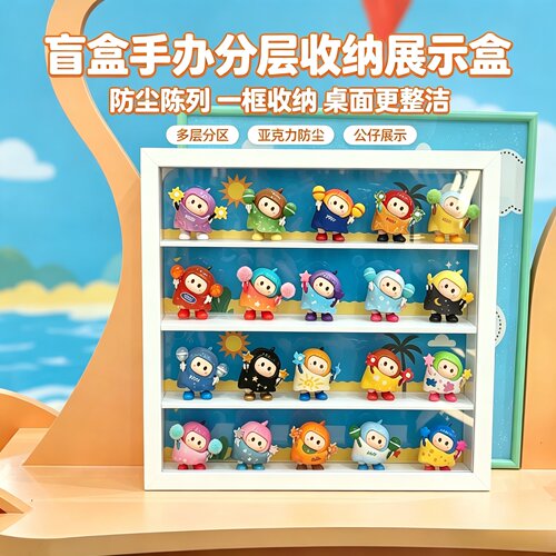 盲盒展示相框收纳盒亚克力防尘陈列框YOYO公仔专用壁挂展示盒