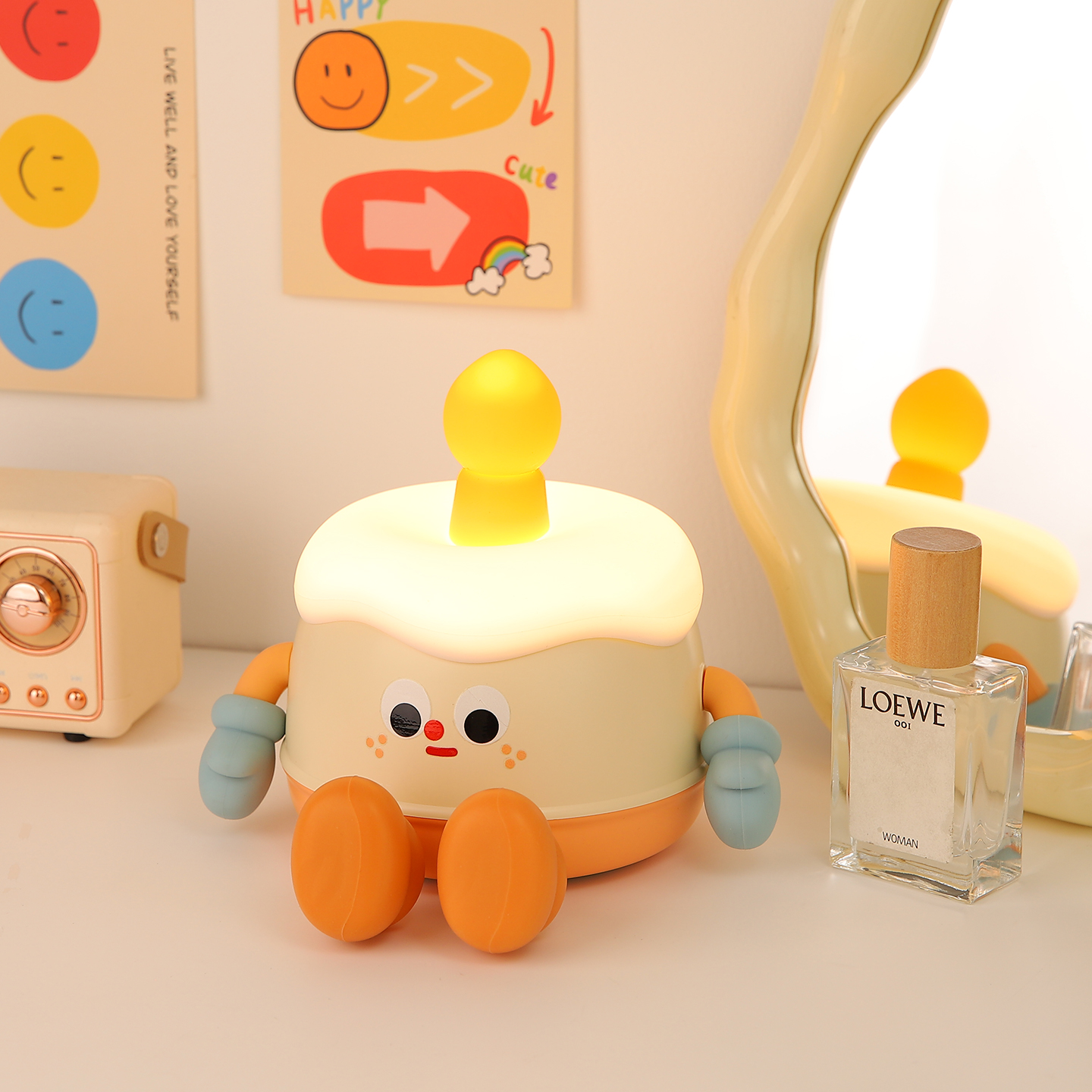 八音盒生日蛋糕小夜灯桌面摆件卧室床头睡眠灯实用高级感生日礼物