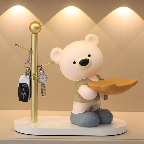 暴力熊钥匙收纳玄关摆件