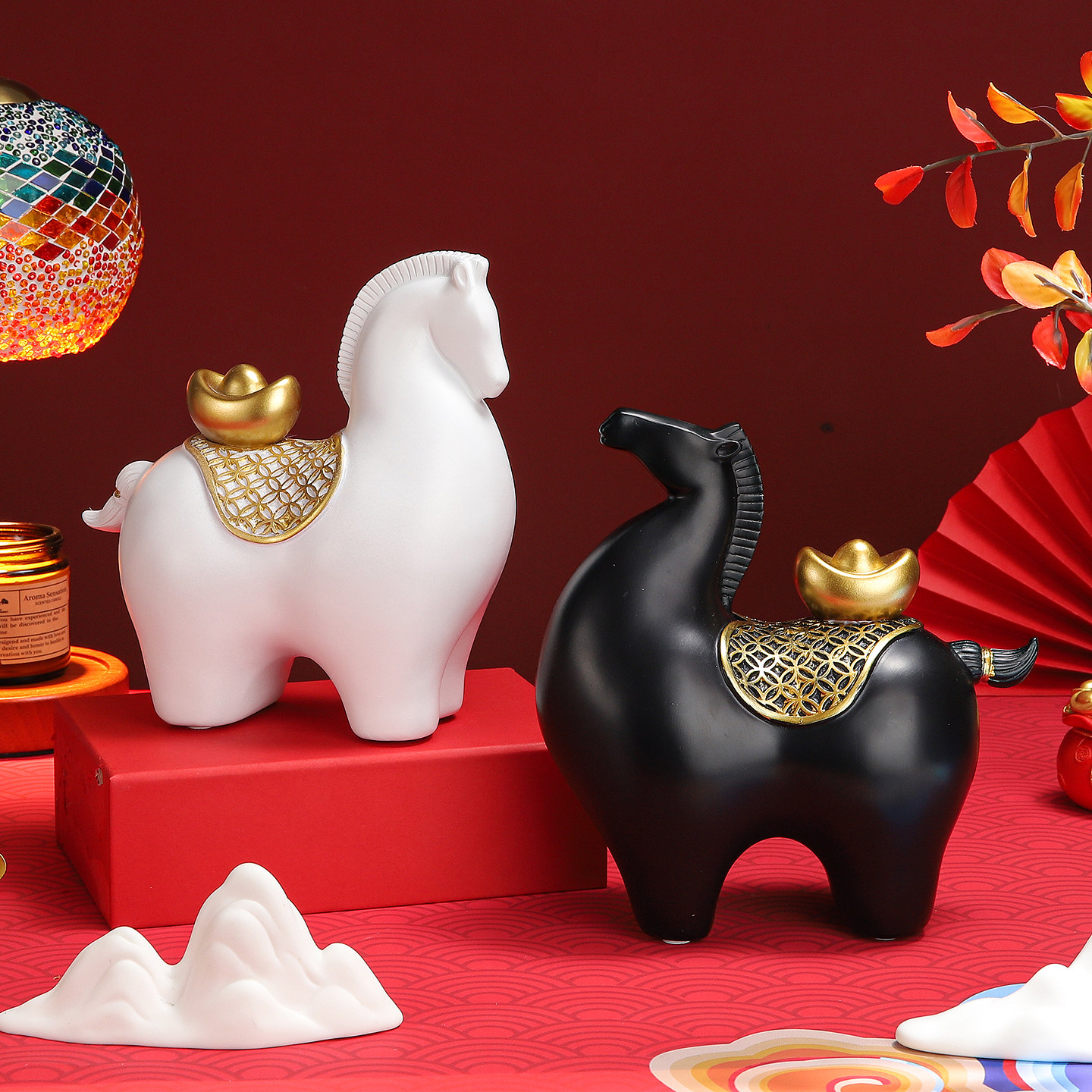 2026马年吉祥物生肖马本命年礼物马到成功有钱办公室桌面装饰摆件,家居饰品,装饰摆件,淘宝优惠券,粉丝福利购,淘宝优惠卷