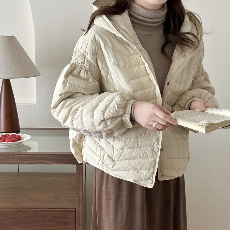 洋气时尚短款羽绒服女2025冬季新款连帽保暖小个子休闲宽松外套潮