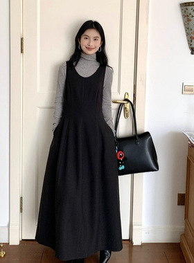 DIGM广州十三行女装2025秋冬立体裁剪羊毛背心裙连衣裙女17245