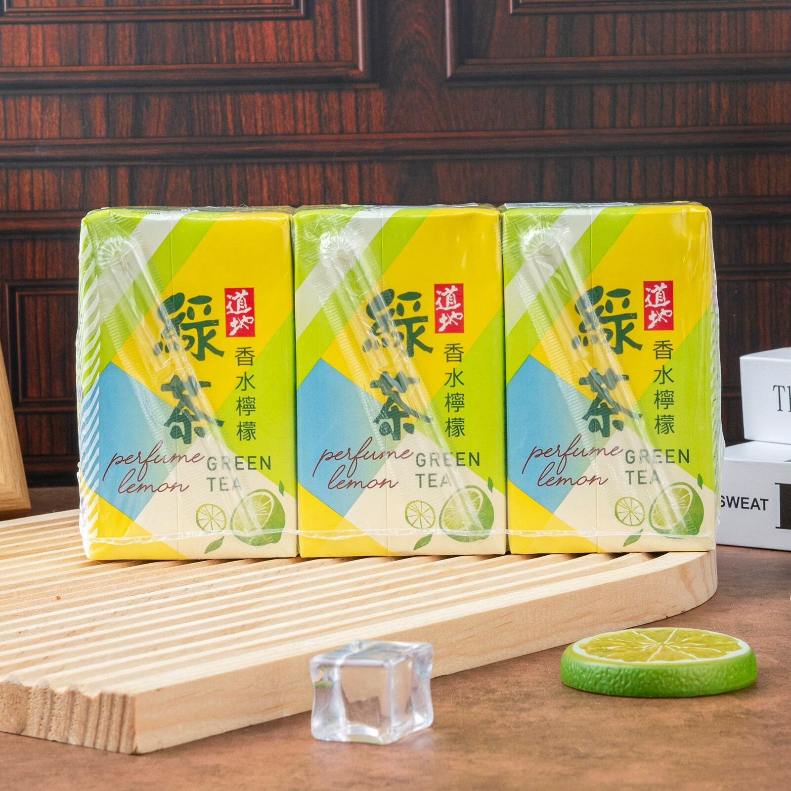 香港道地香水柠檬绿茶250mlx24盒装果味茶饮料清爽柠檬即饮茶