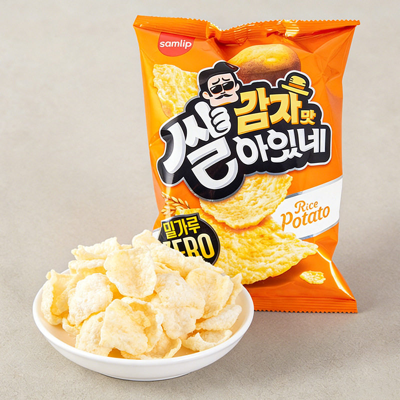 韩国samlip三立烤土豆味脆米片55克进口膨化零食休闲小吃脆米片