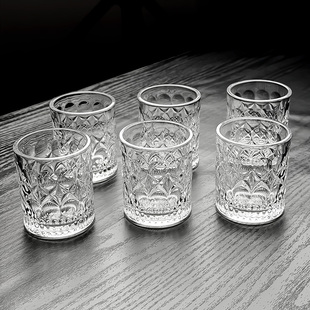 水晶玻璃100ml毫升白酒杯二两小酒杯高档小茶杯上档次新款 高颜值