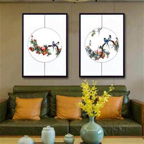 金吴针纯手工苏州刺绣画14苏绣成品挂画装饰玄关客厅笑口常开