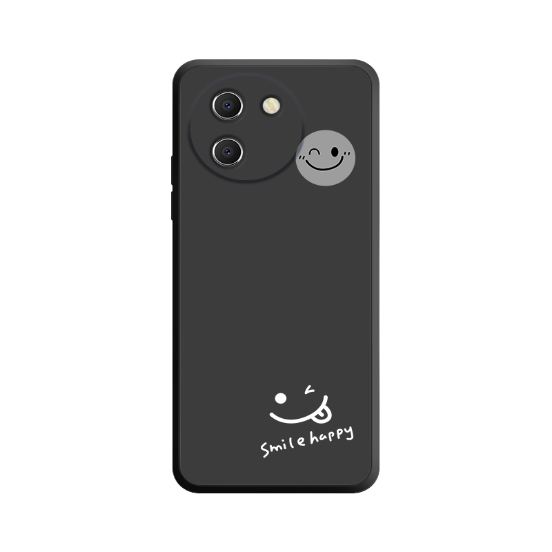 适用vivoy200i手机壳新品y200液态硅胶y200+软壳男女款vivo y200GT镜头全包y200T防摔保护套个性创意网红笑脸
