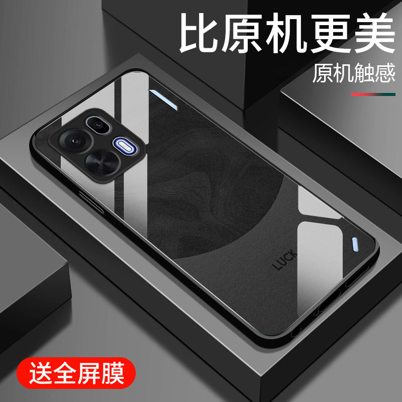 适用oppoK15pro手机壳新款K15pro+钢化玻璃镜面保护套K15镜头全包防摔硬壳oppo男女生简约时尚高级感外壳流沙