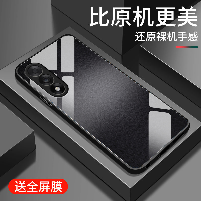 钢化玻璃硅胶软边手机壳  镜头全包防摔