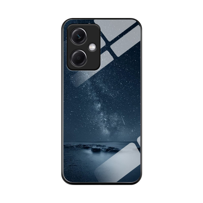 适用红米note12pro+手机壳新款小米rediminote12钢化玻璃镜面保护套12Turbo全包防摔12T男女生12Rpro硬壳星空