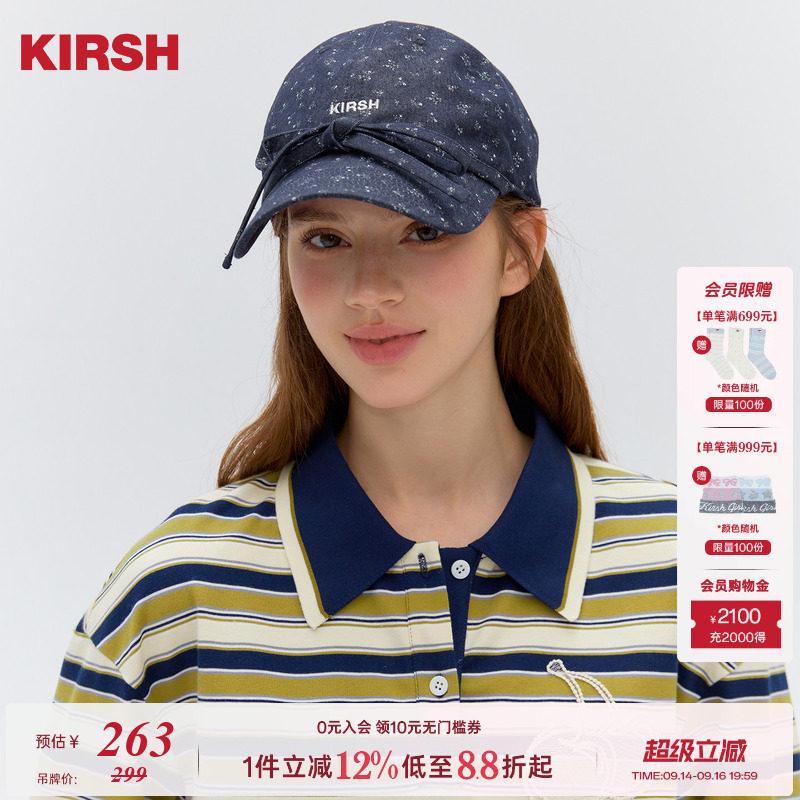 樱桃KIRSH满印碎花蝴蝶结棒球帽图片