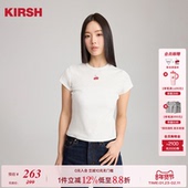 万茜同款 樱桃KIRSH紧身打底T恤女短袖 25新款 收腰显瘦韩版 女生