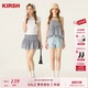 搭配半身裙 松紧腰半裙女2026春夏甜美修身 樱桃KIRSH 韩系两穿式