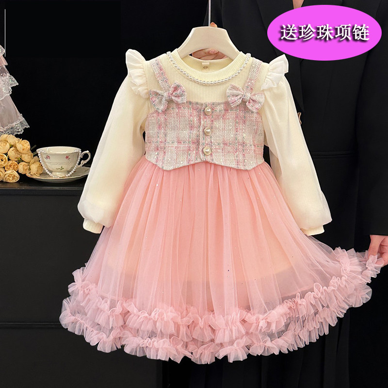 女童秋冬加绒高品质洋气泡泡袖公主裙2024春季新款女宝宝礼服裙子,童装/婴儿装/亲子装,连衣裙,淘宝优惠券,粉丝福利购,淘宝优惠卷
