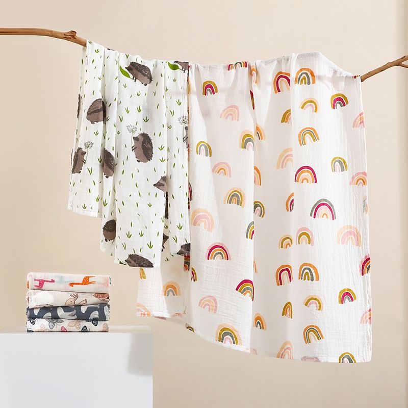 宝宝防风盖头纱巾挡风防晒