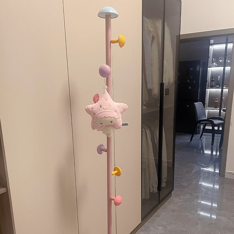 多巴胺蘑菇衣架落地挂衣架卧室宿舍收纳神器可爱加厚加粗女生床边