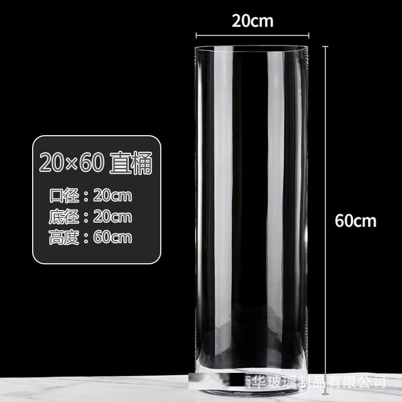 【已售10W+】大号直筒高玻璃花瓶