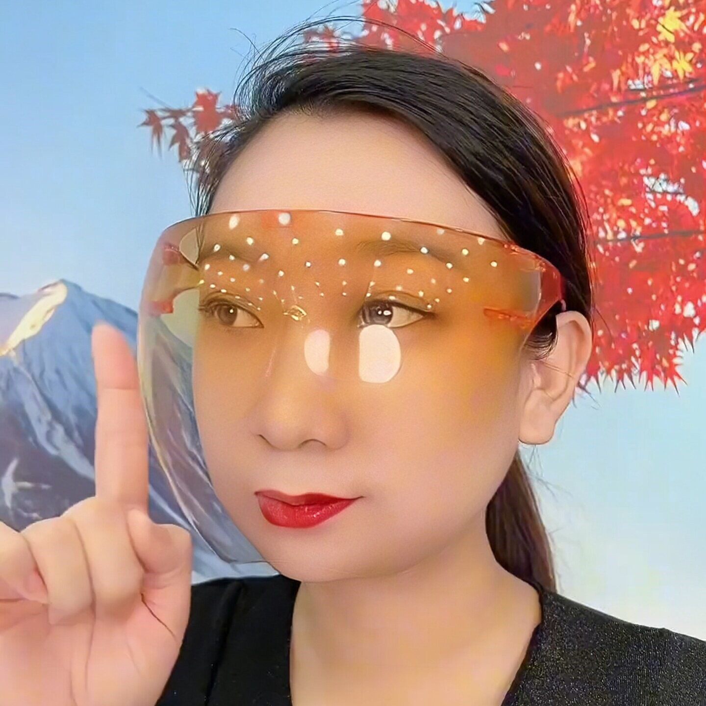 女士防晒遮阳面罩全脸防护透气防风面具骑车防雾吹不翻夏季护目镜