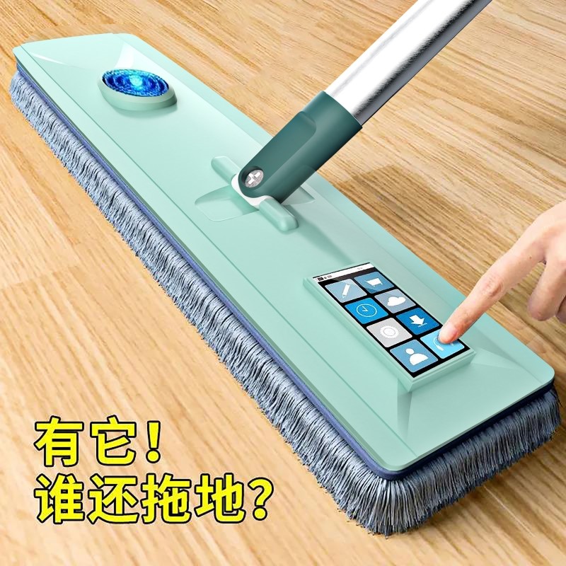 拖地板神器一拖净刮水吸水扦把卫生间专用小拖把家用大宽大号拖布