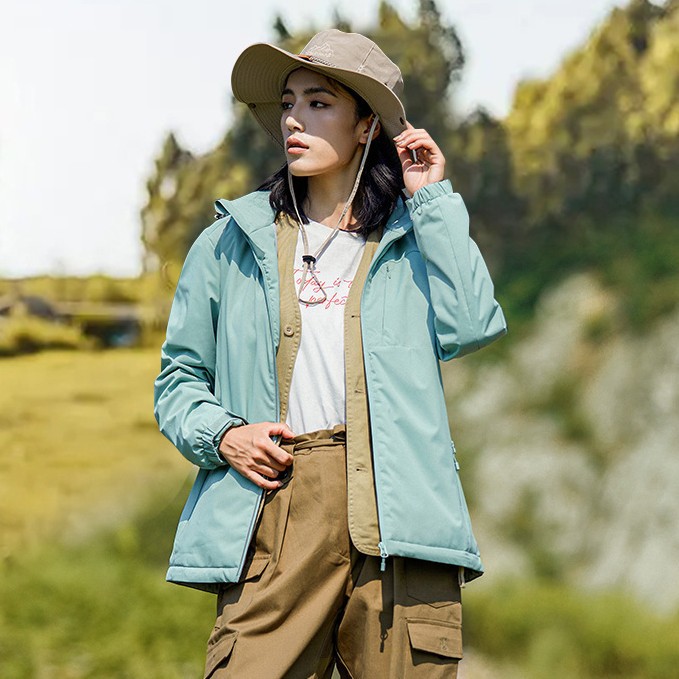 男女同款户外运动登山服加绒加厚防风钓鱼服保暖冲锋衣