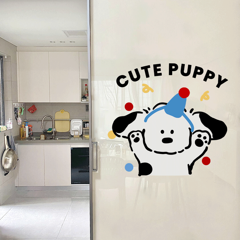 玻璃门贴无胶静电贴家用卫生间门装饰贴画隔断门防撞贴纸窗贴