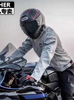 FEHER飞儿摩托车夏季骑行服男大码赛车骑士网眼防摔透气机车服女