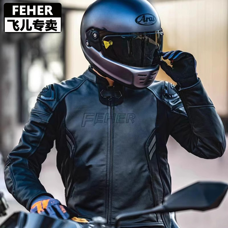 FEHER机车皮衣男女四季牛皮