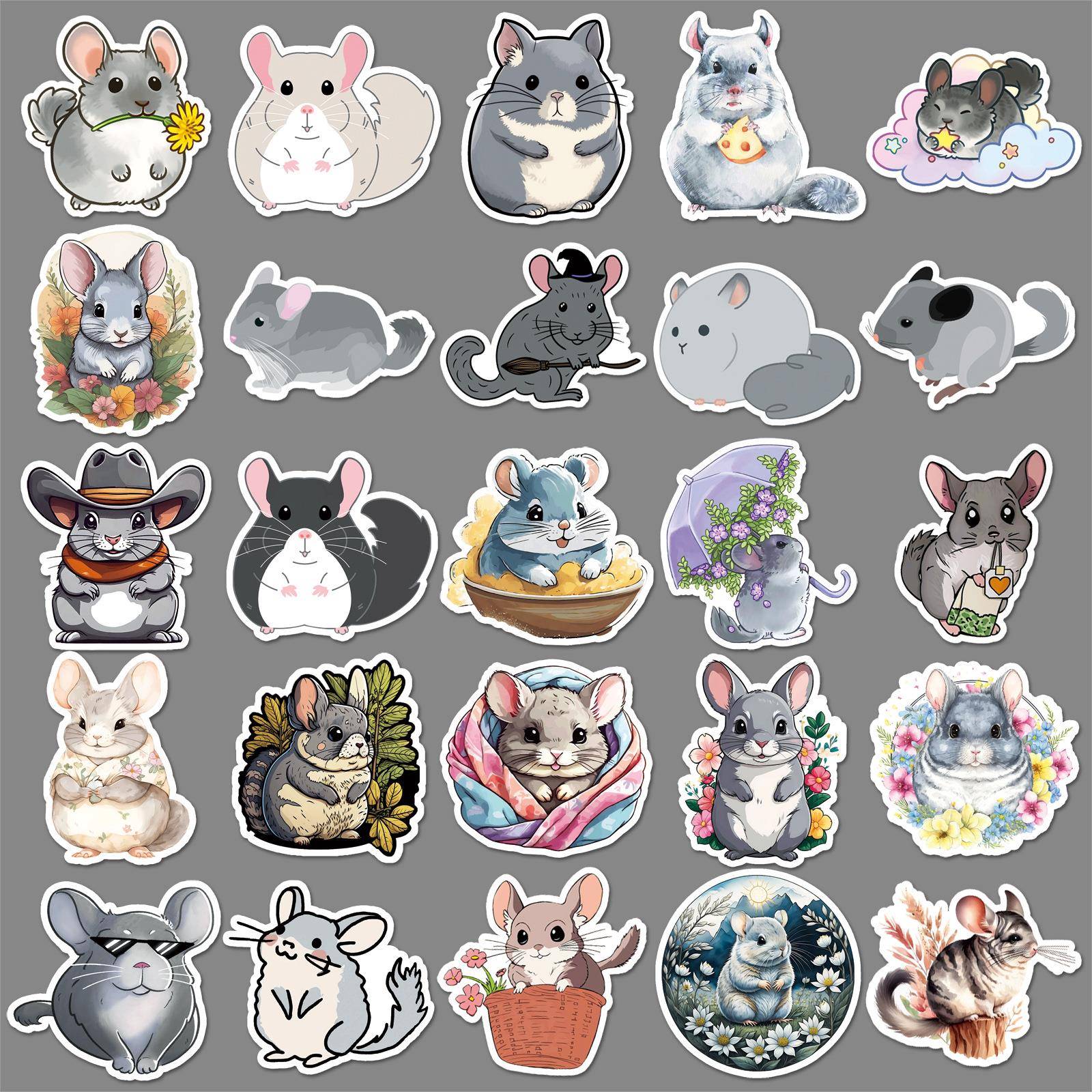 50张龙猫涂鸦贴纸个性跨境卡通动物装饰手机壳行李箱防水贴纸