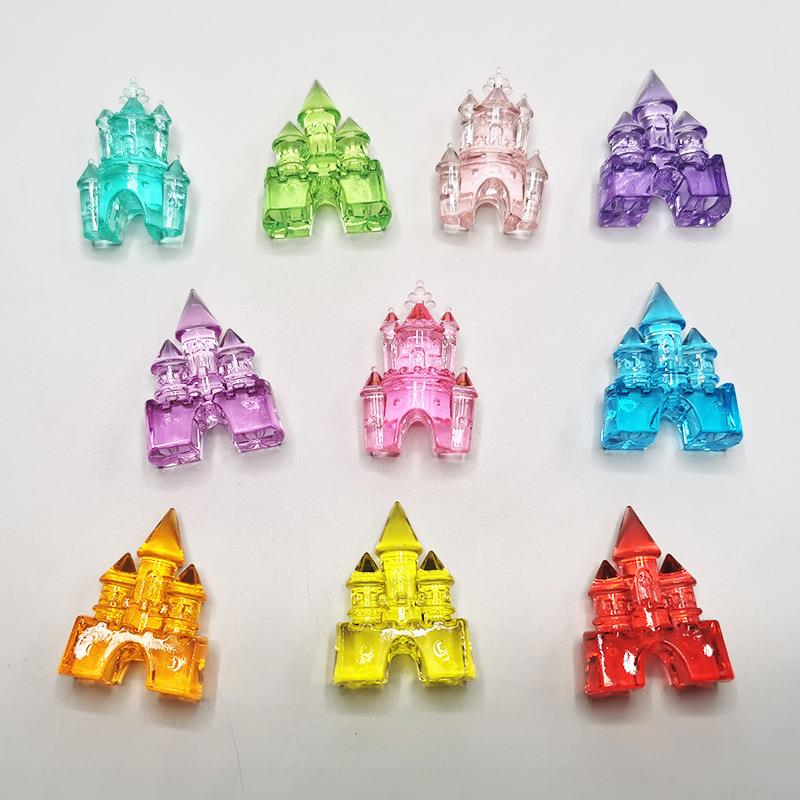 儿童水晶仿真过家家玩具房子 女孩公主娃娃屋塑料城堡装饰摆件