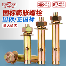 国标彩锌膨胀螺丝金属膨胀螺栓加长超长6M8M10M12M14M16M18M20M24