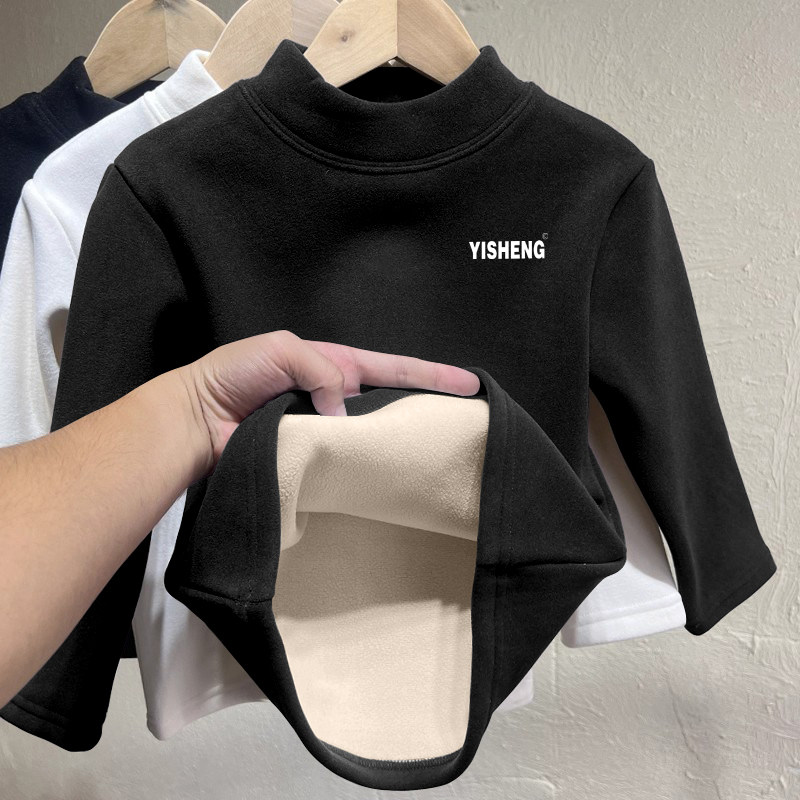 儿童半高领外套休闲衫男童女童内搭保暖加绒上衣秋冬儿童长袖t恤,童装/婴儿装/亲子装,T恤,淘宝优惠券,粉丝福利购,淘宝优惠卷