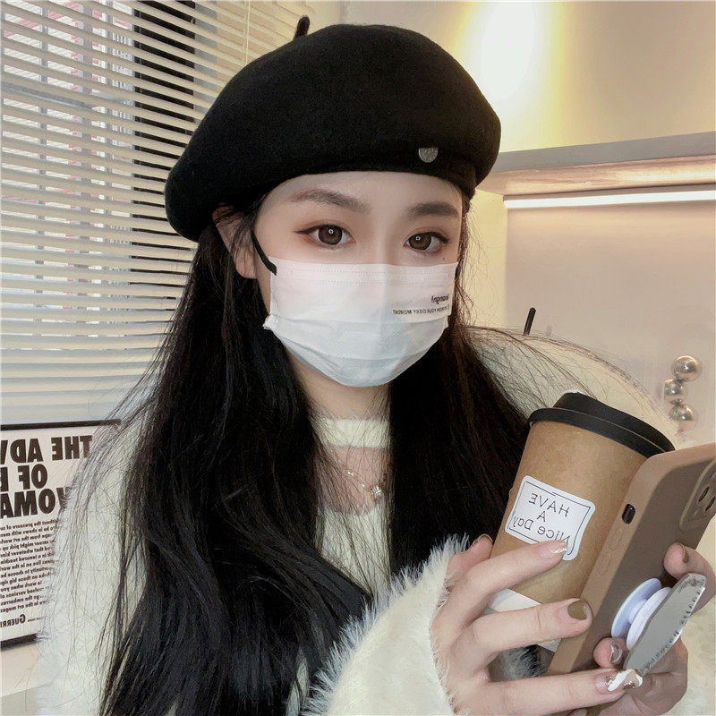 网红时髦小圆标气质羊毛贝雷帽女显脸小秋冬高品质优雅保暖画家帽,服饰配件/皮带/帽子/围巾,帽子,淘宝优惠券,粉丝福利购,淘宝优惠卷