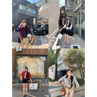 八盖pinkypiggy双色高腰短裤