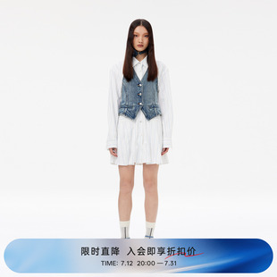 甜酷風(fēng)牛仔馬甲長(zhǎng)襯衫 寵粉直降 REVAN芮范奧萊春季 RM10902037