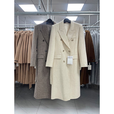 2025秋冬新款双面羊毛大衣女中长款正肩显瘦遮肉气质百搭毛呢外套