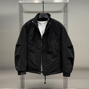 痞帅2025秋冬新款加棉加厚立领夹克潮流宽松美式高街帅气二棉外套