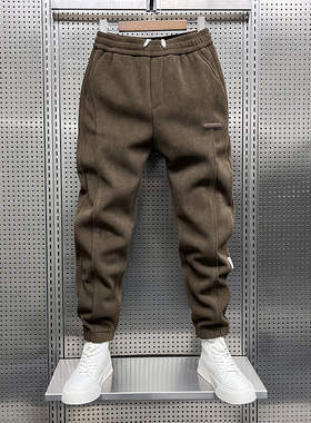 休闲裤男士秋冬季哈伦宽松潮牌痞帅卫裤冬季加绒加厚运动裤子男款