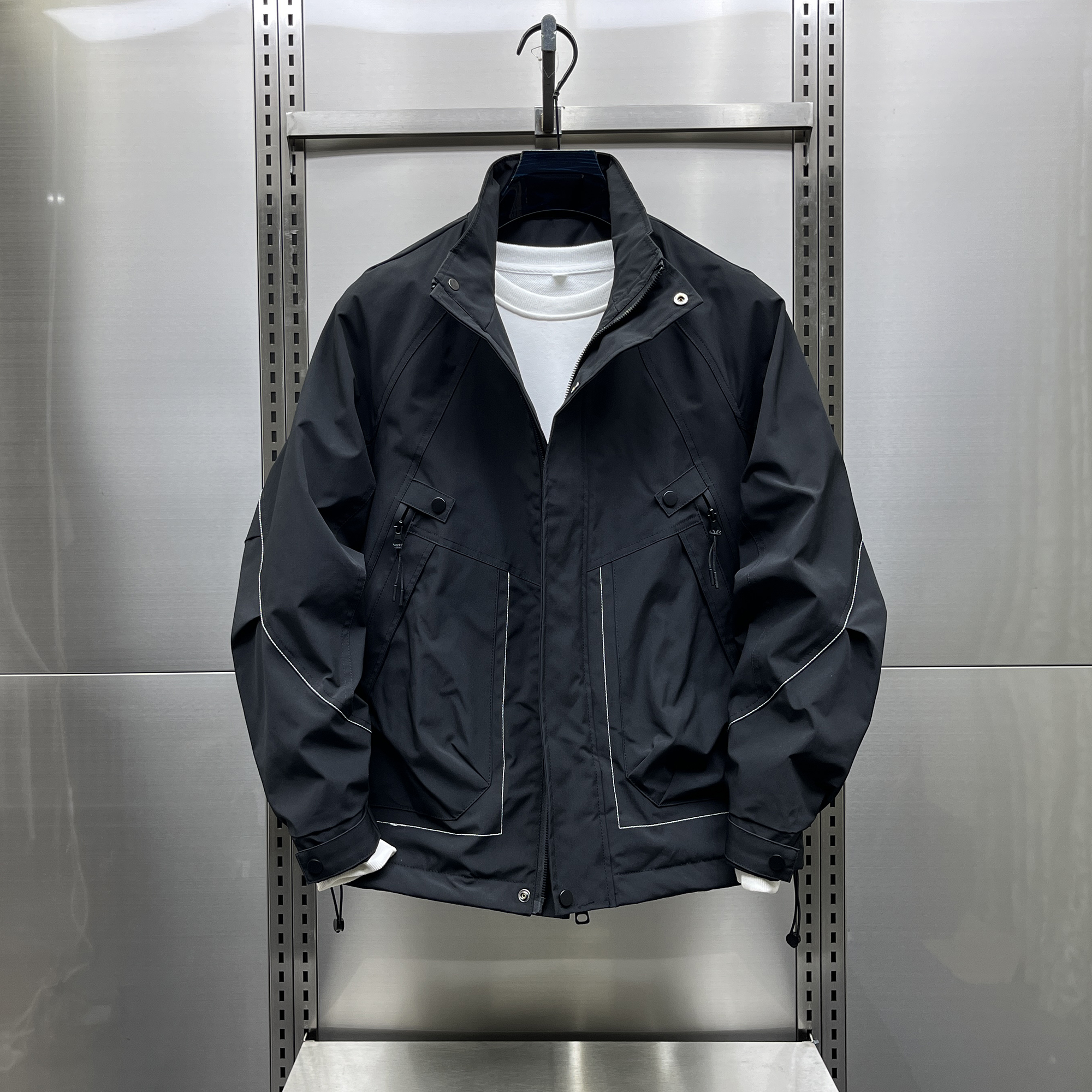 潮牌二棉加厚外套男秋冬2024新款