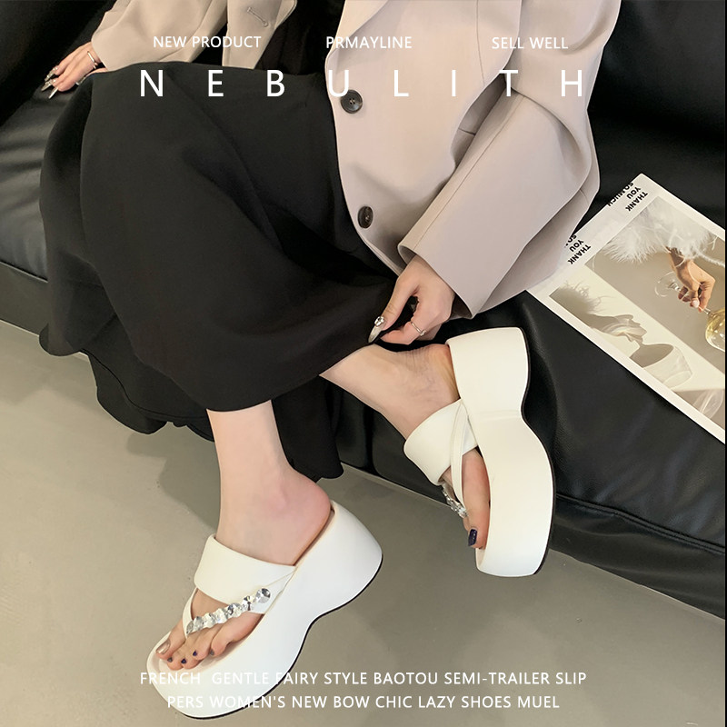 夏新款时尚厚底增高人字拖鞋女2025绝美高级感外穿休闲夹趾凉拖鞋