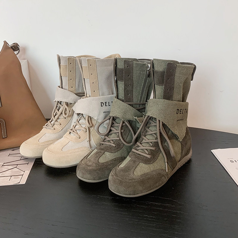 复古西部牛仔短靴女废土风靴子