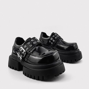 jk小皮鞋 英伦风乐福鞋 百搭增高厚底鞋 超火小个子单鞋 潮 女2025新款