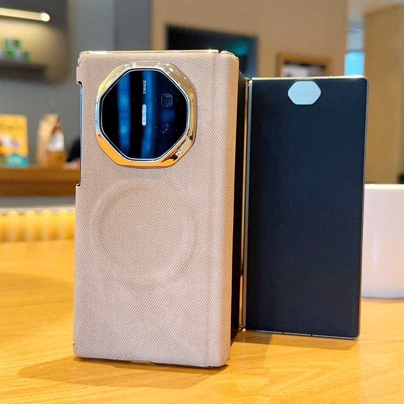 适用于华为MateXT手机壳全包防摔电镀双中轴MateXTs折叠屏保护套网红创意潮牌时尚磁吸四色牛仔纹