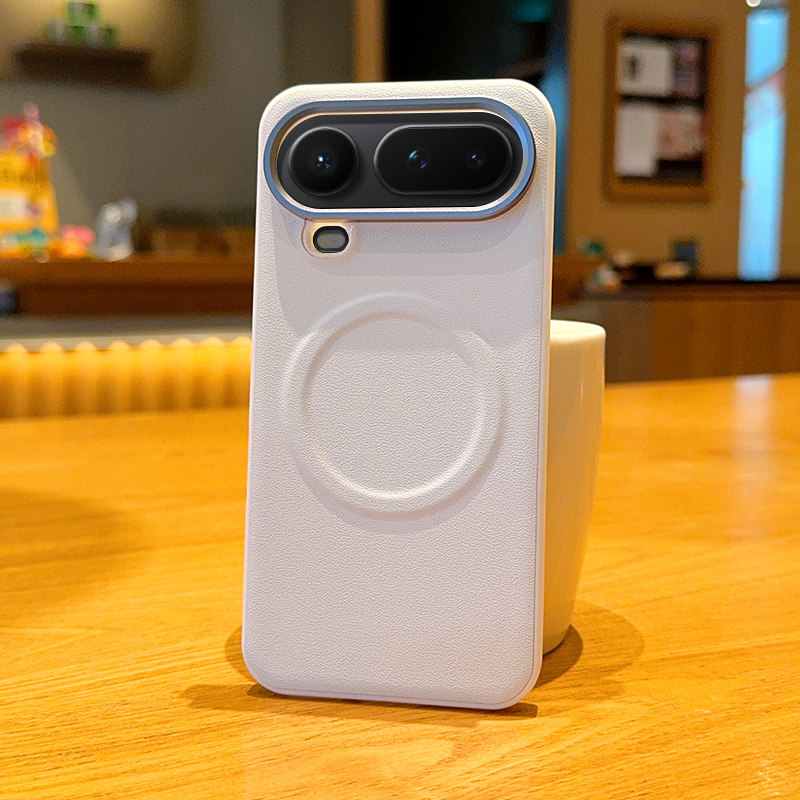 适用荣耀Magic8ProAir手机壳全包防摔奢华金甲荣耀Magic8ProAir保护套潮牌创针孔纹磁吸钛灰镜头