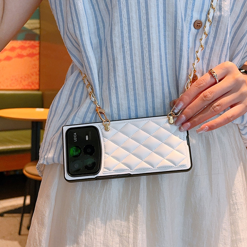 适用于小米MIXFold4手机壳潮流时尚斜挎背包链女款小米mixfold4全包防摔小香风折叠保护套MIXFold4个性便捷