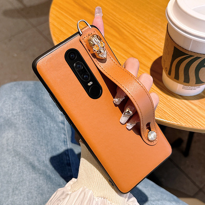 适用于华为MateRS手机壳时尚便捷斜挎背带挂绳女款maters保时捷新款纯色全包防摔硬壳MateRS立体骷髅头腕带款