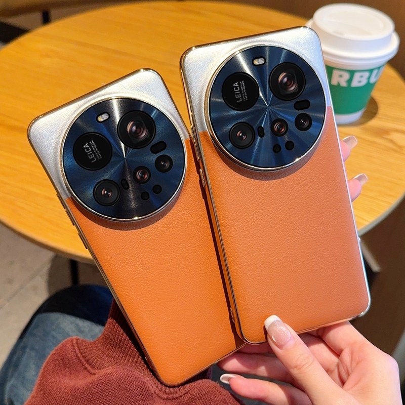 适用于小米15Ultra手机壳时尚个性潮牌皮纹小米15Ultra个性时尚保护套小米15Ultra全包电镀金色