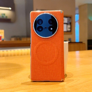 适用于vivoXFold5手机壳全包防摔电镀双中轴XFold5折叠屏保护套网红创意潮牌时尚布纹磁吸