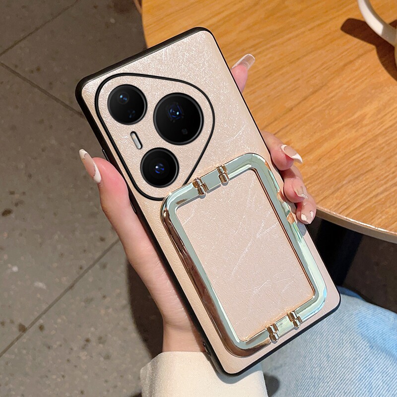 适用于华为Pura80手机壳网红蚕丝纹Pura80pro保护套高挡潮款Pura80pro+金属方扣支架Pura80Ultra女款